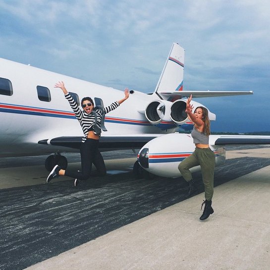 Selena Gomez plane